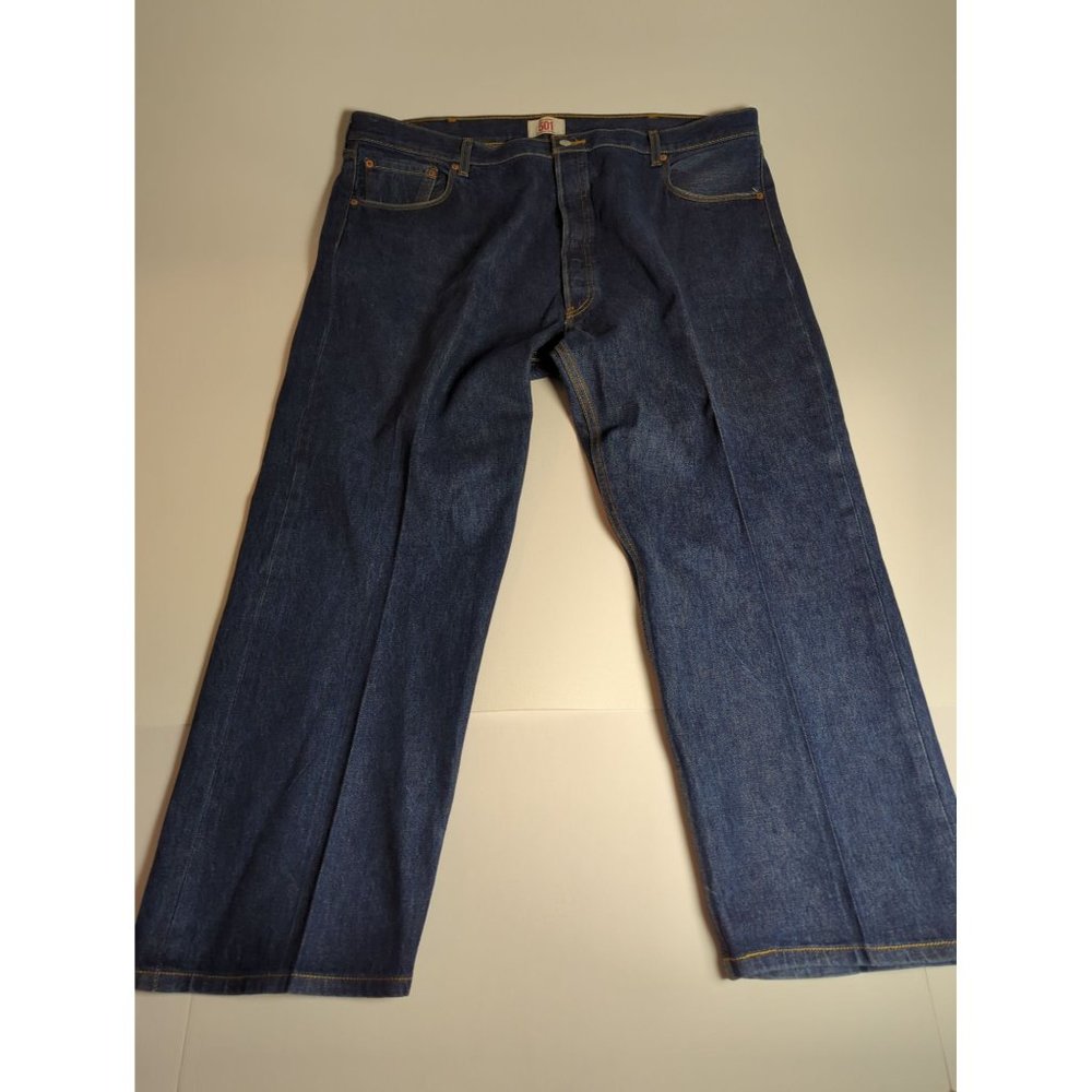Levi's 501s Men's Denim Blue Jeans 48x30 Dark Wash